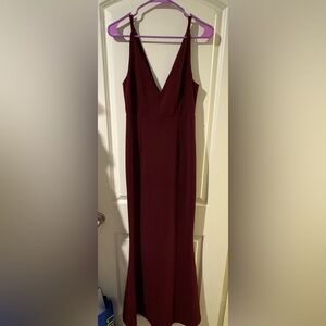 Lulus dress
Size small 
Color maroon 
Underarm marks as shown in pictures
